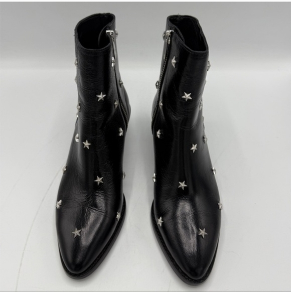 Zadig & Voltaire Black Ankle Boots with Silver Stars NWT - Picture 14 of 16